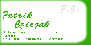 patrik czirjak business card